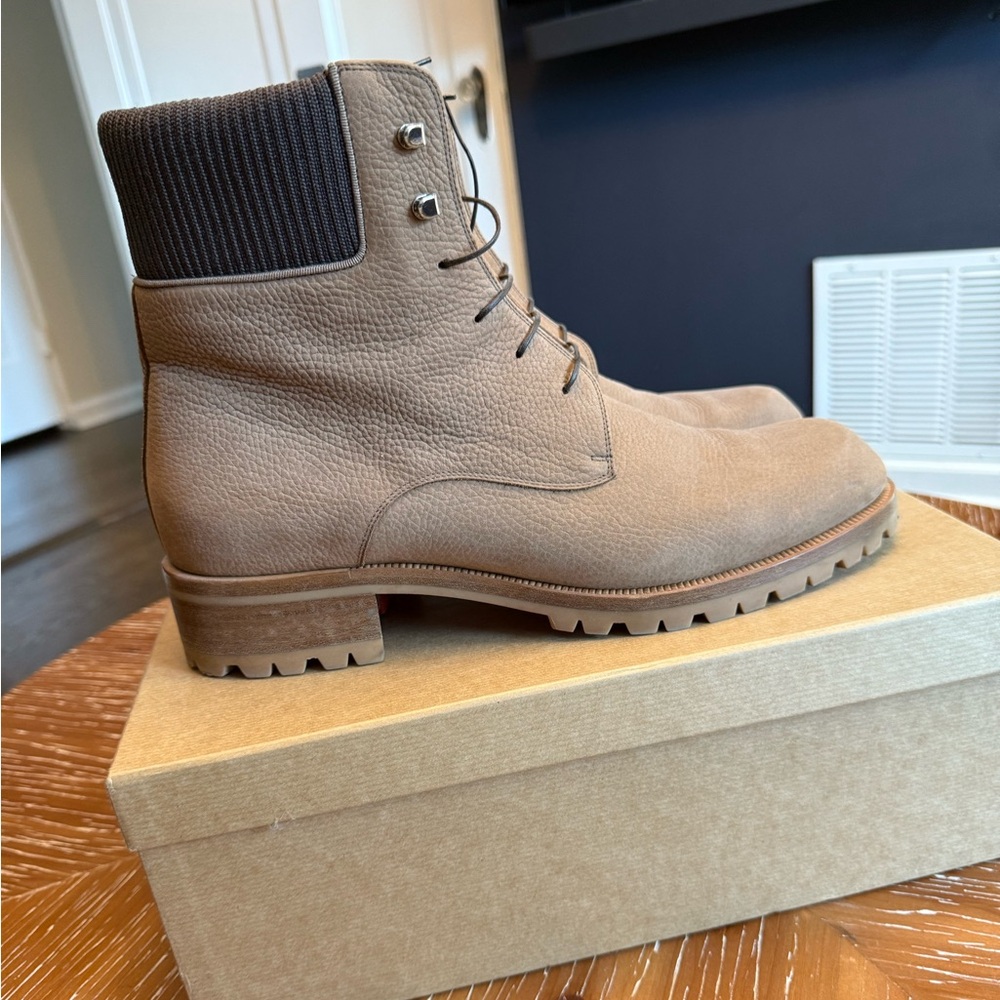 Christian Louboutin Construction Boot! Worn a couple times! Great condition!